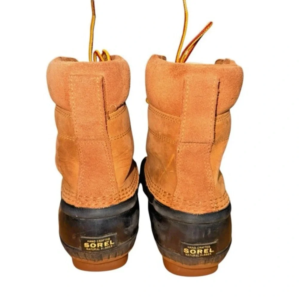 Sorel Cheyanne‎ II Lace Duck Boot Women 6 Pre-Owned Winter Tan Waterproof Suede